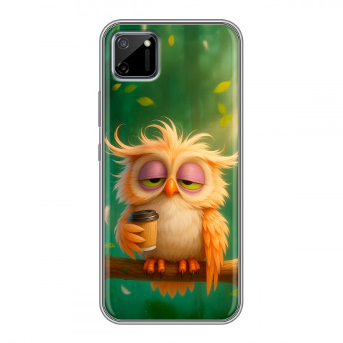 Дизайнерский силиконовый чехол для Realme C11 сова