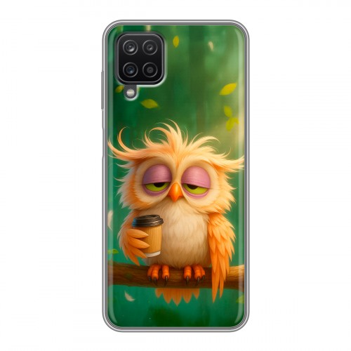 Дизайнерский силиконовый чехол для Samsung Galaxy A12 сова