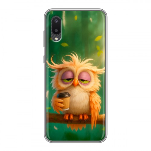 Дизайнерский силиконовый чехол для Samsung Galaxy A02 сова