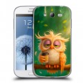 Дизайнерский пластиковый чехол для Samsung Galaxy Grand сова
