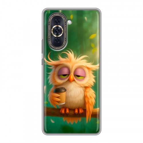 Дизайнерский силиконовый с усиленными углами чехол для Huawei Nova 10 сова