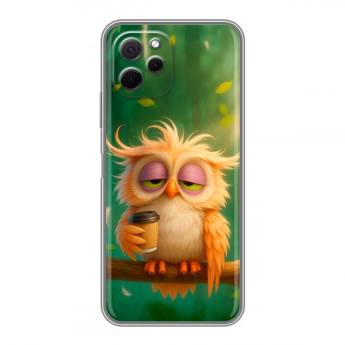 Дизайнерский силиконовый с усиленными углами чехол для Huawei Nova Y61 сова