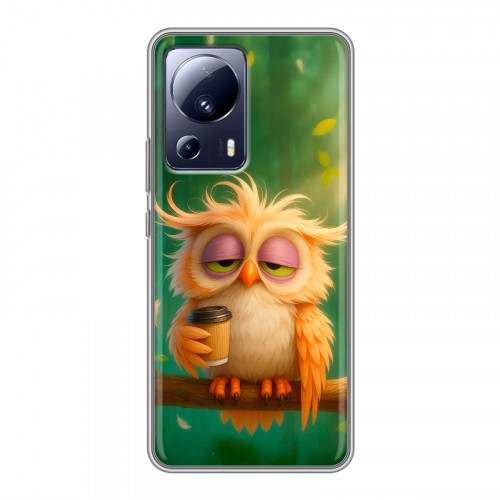 Дизайнерский силиконовый чехол для Xiaomi 13 Lite сова