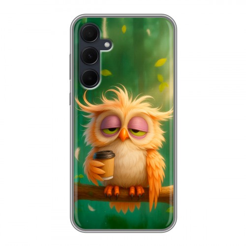 Дизайнерский силиконовый чехол для Samsung Galaxy A35 сова