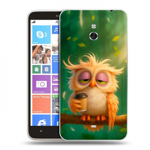 Дизайнерский пластиковый чехол для Nokia Lumia 1320 сова