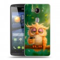 Дизайнерский пластиковый чехол для Acer Liquid E3 сова