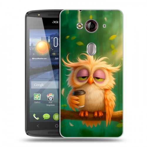 Дизайнерский пластиковый чехол для Acer Liquid E3 сова