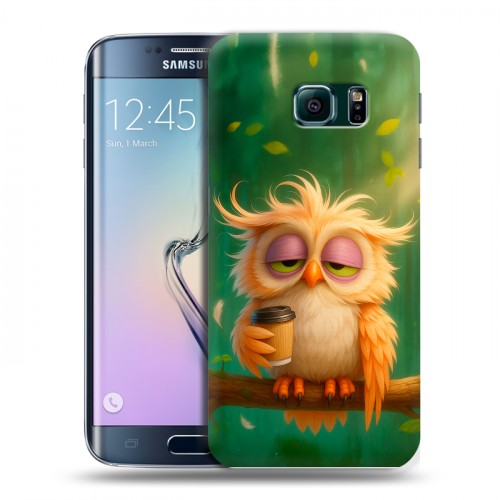 Дизайнерский силиконовый чехол для Samsung Galaxy S6 Edge сова
