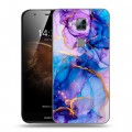Дизайнерский пластиковый чехол для Huawei G8 синий мрамор