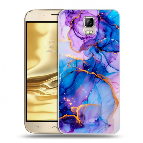 Дизайнерский пластиковый чехол для Umi Rome синий мрамор