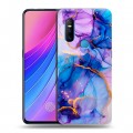 Дизайнерский пластиковый чехол для Vivo V15 синий мрамор