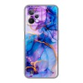 Дизайнерский силиконовый чехол для Realme C31 синий мрамор