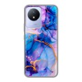 Дизайнерский силиконовый чехол для Vivo Y11 (2023) синий мрамор