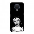 Полупрозрачный дизайнерский силиконовый с усиленными углами чехол для Nokia G20 монашка