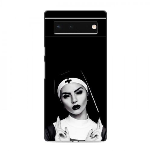 Полупрозрачный дизайнерский силиконовый чехол для Google Pixel 6 монашка