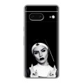Полупрозрачный дизайнерский пластиковый чехол для Google Pixel 7 монашка