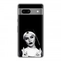 Полупрозрачный дизайнерский пластиковый чехол для Google Pixel 7A монашка