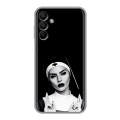 Полупрозрачный дизайнерский пластиковый чехол для Samsung Galaxy A15 монашка