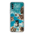 Полупрозрачный дизайнерский силиконовый чехол для Tecno Spark 8P котики