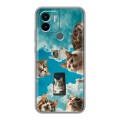 Полупрозрачный дизайнерский силиконовый чехол для Xiaomi Redmi A1 Plus котики