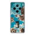 Полупрозрачный дизайнерский пластиковый чехол для Vivo X100 котики