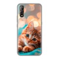 Полупрозрачный дизайнерский силиконовый с усиленными углами чехол для Vivo V17 Neo котик