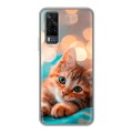 Полупрозрачный дизайнерский пластиковый чехол для Vivo Y31 котик