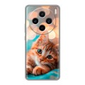 Полупрозрачный дизайнерский пластиковый чехол для Vivo X100 котик