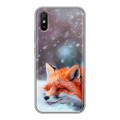 Полупрозрачный дизайнерский силиконовый чехол для Xiaomi RedMi 9A лиса