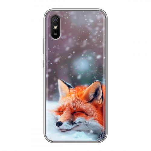 Полупрозрачный дизайнерский силиконовый чехол для Xiaomi RedMi 9A лиса