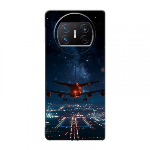 Полупрозрачный дизайнерский пластиковый чехол для Huawei Mate X3 самолет
