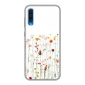 Полупрозрачный дизайнерский пластиковый чехол для Samsung Galaxy A50 цветы