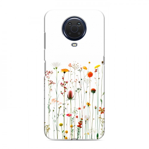 Полупрозрачный дизайнерский силиконовый чехол для Nokia G20 цветы