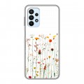 Полупрозрачный дизайнерский силиконовый чехол для Samsung Galaxy A23 цветы