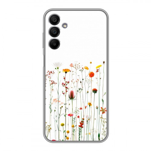 Полупрозрачный дизайнерский пластиковый чехол для Samsung Galaxy A15 цветы
