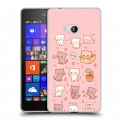 Дизайнерский пластиковый чехол для Microsoft Lumia 540 Hello Kitty Хелоу Кити