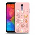 Дизайнерский пластиковый чехол для LG Q7 Hello Kitty Хелоу Кити