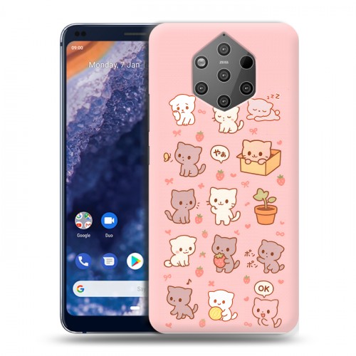 Дизайнерский пластиковый чехол для Nokia 9 PureView Hello Kitty Хелоу Кити