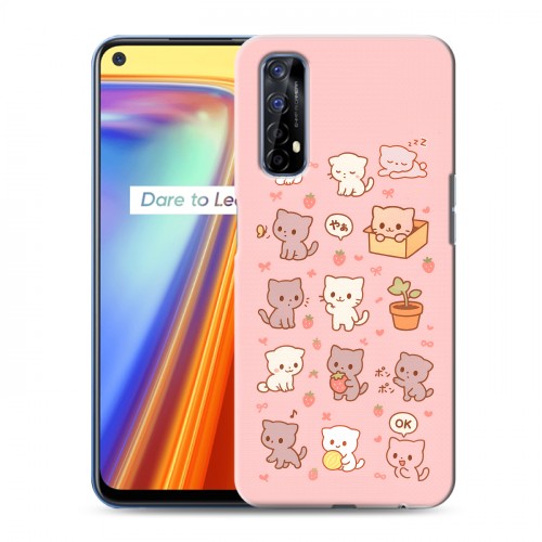 Дизайнерский силиконовый чехол для Realme 7 Hello Kitty Хелоу Кити