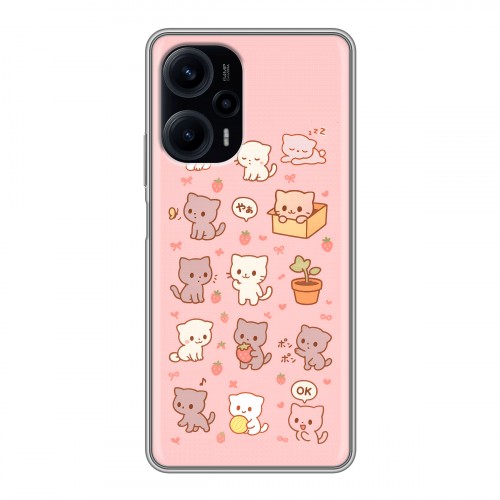 Дизайнерский силиконовый чехол для XIaomi Poco F5 Hello Kitty Хелоу Кити