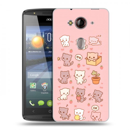 Дизайнерский пластиковый чехол для Acer Liquid E3 Hello Kitty Хелоу Кити