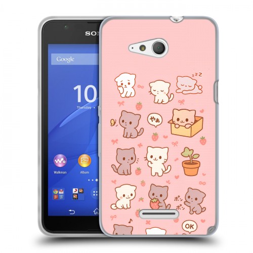 Дизайнерский пластиковый чехол для Sony Xperia E4g Hello Kitty Хелоу Кити