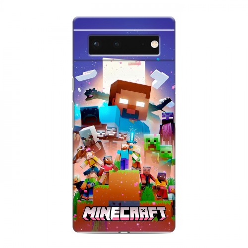 Дизайнерский силиконовый чехол для Google Pixel 6 Майнкрафт Minecraft