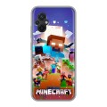 Дизайнерский силиконовый чехол для Xiaomi Poco M5 Майнкрафт Minecraft