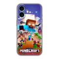 Дизайнерский силиконовый чехол для Iphone 16 Plus Майнкрафт Minecraft