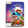 Дизайнерский пластиковый чехол для LG L60 Майнкрафт Minecraft