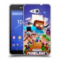 Дизайнерский пластиковый чехол для Sony Xperia E4g Майнкрафт Minecraft