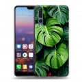 Дизайнерский силиконовый с усиленными углами чехол для Huawei P20 Pro Листья