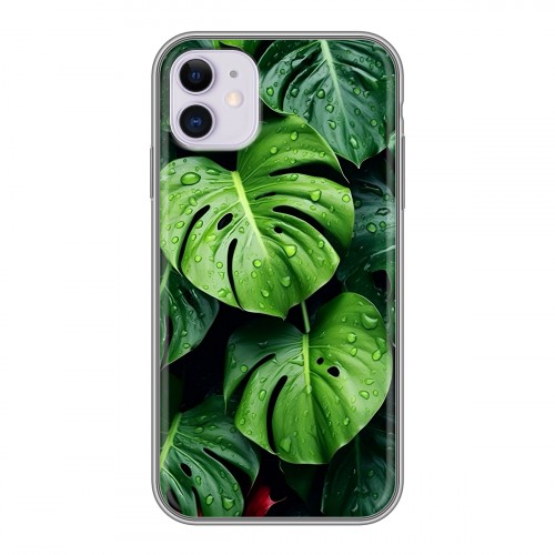 Дизайнерский силиконовый чехол для Iphone 11 Листья