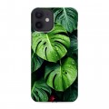 Дизайнерский силиконовый с усиленными углами чехол для Iphone 12 Mini Листья